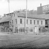 Corner of Commercial and Fleet Street in Boston around 1880.